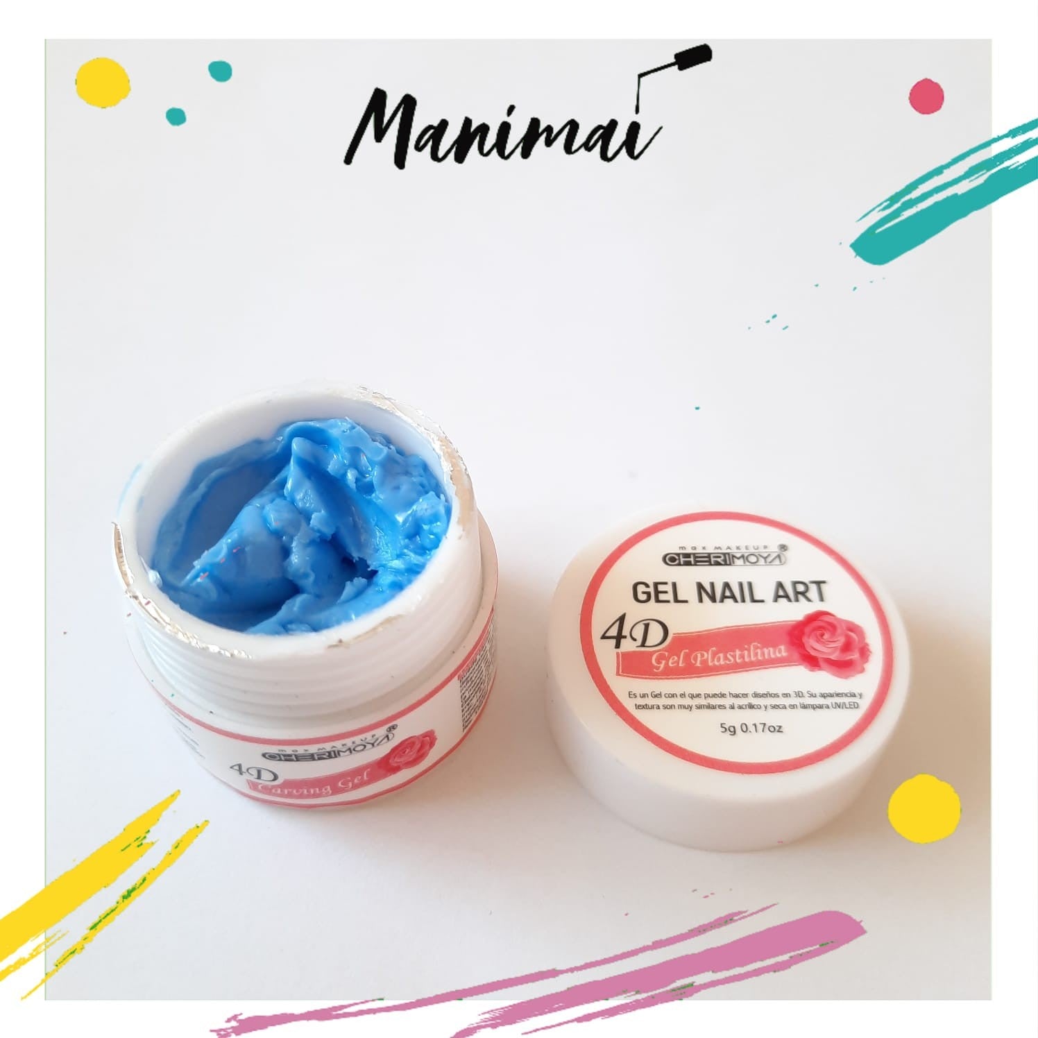 4D PLASTILINA CELESTE 5 GR CHERIMOYA