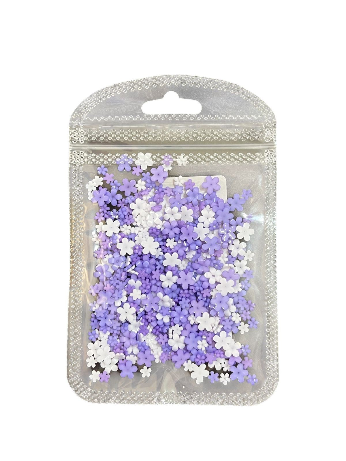 Flores Blancas Y Moradas 3D