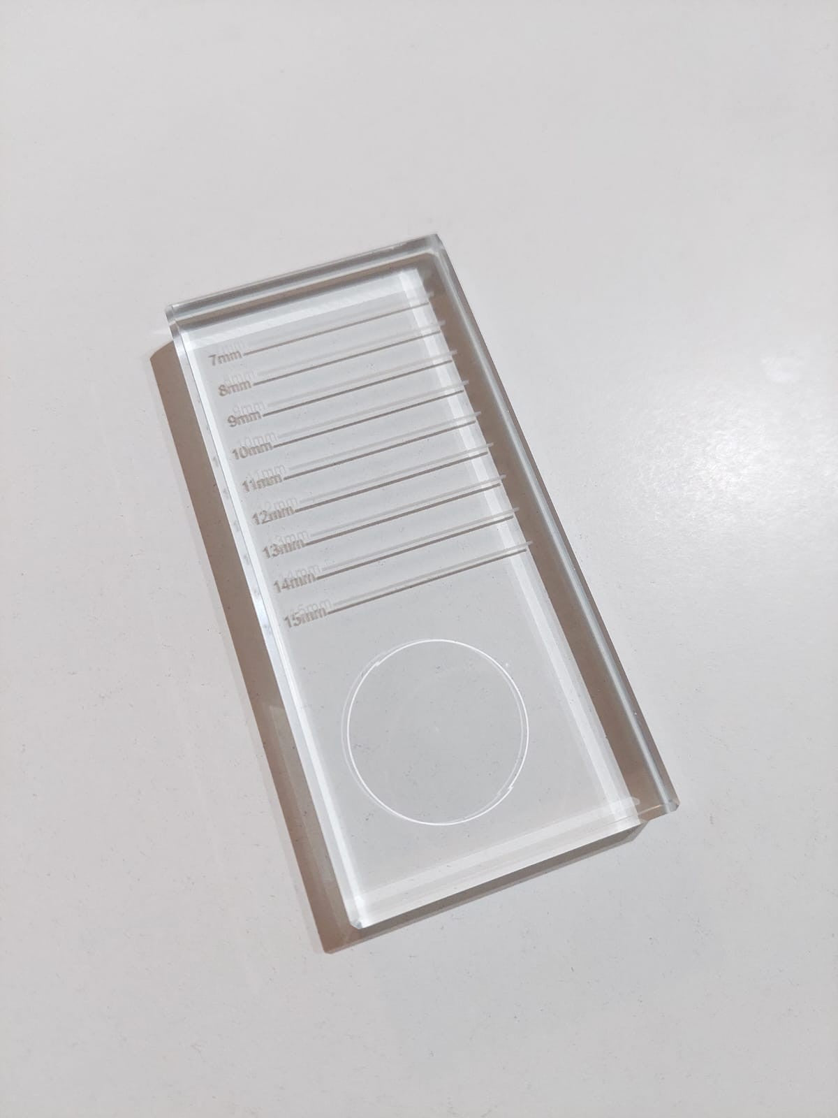 Soporte de vidrio para pestañas
