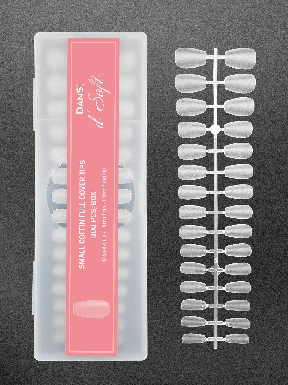 Tips Soft Gel Matte Small Coffin 300ud Dans