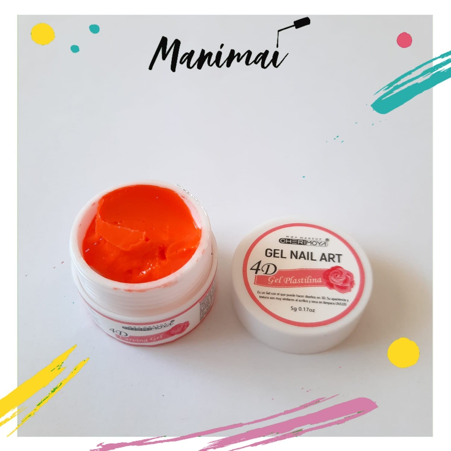 4D PLASTILINA NARANJA 5 GR CHERIMOYA