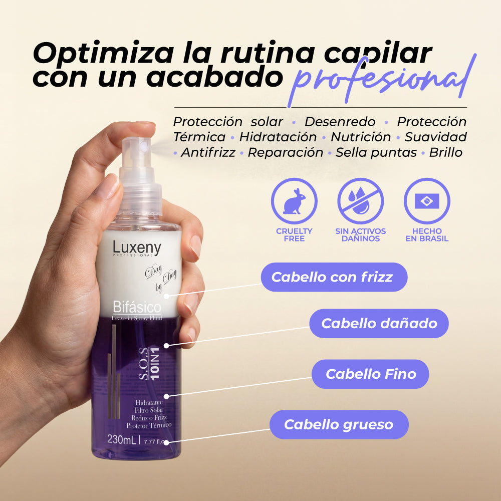 Spray Bifásico 10 en 1 230ml Luxeny