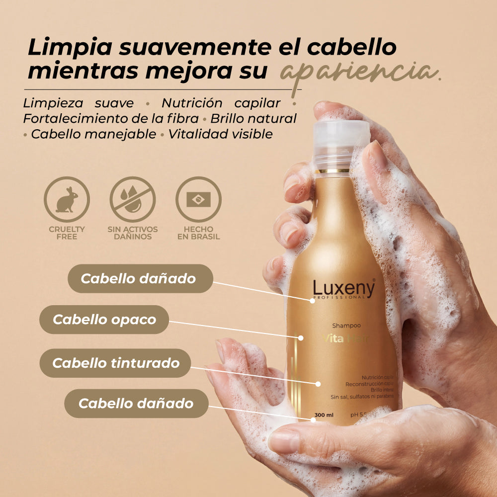 Shampoo Reconstrucción Vita Hair 300ml Luxeny