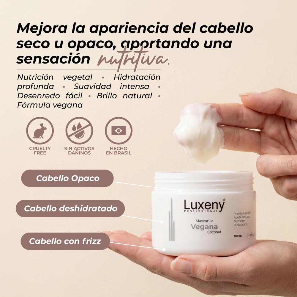 Mascarilla Vegana Coconut 300ml Luxeny