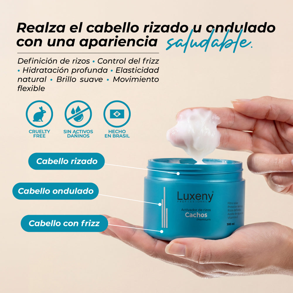 Activador de Rizos Termoactivo 300ml Luxeny
