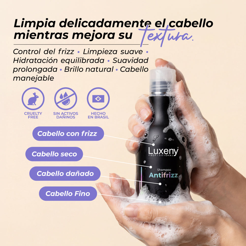Shampoo Antifrizz 300ml Luxeny