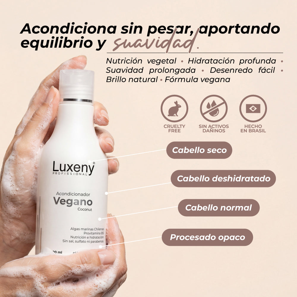 Acondicionador Vegano Coconut 300ml Luxeny