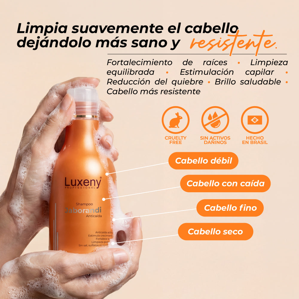 Shampoo Anticaída Jaborandi 300ml Luxeny