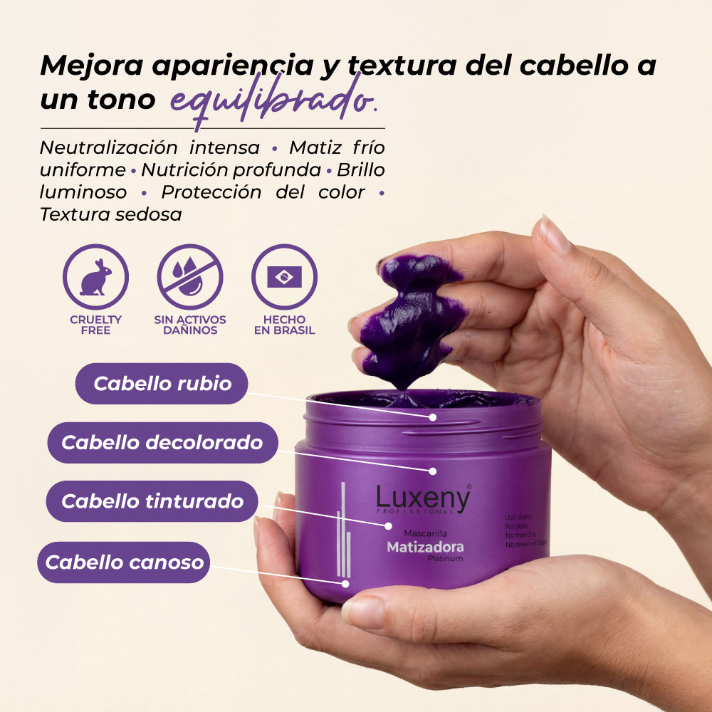 Mascara Matizadora Platinum 300ml Luxeny