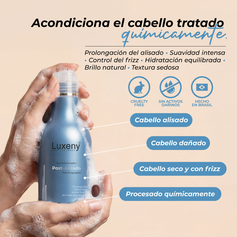 Acondicionador Post Alisado 300ml Luxeny