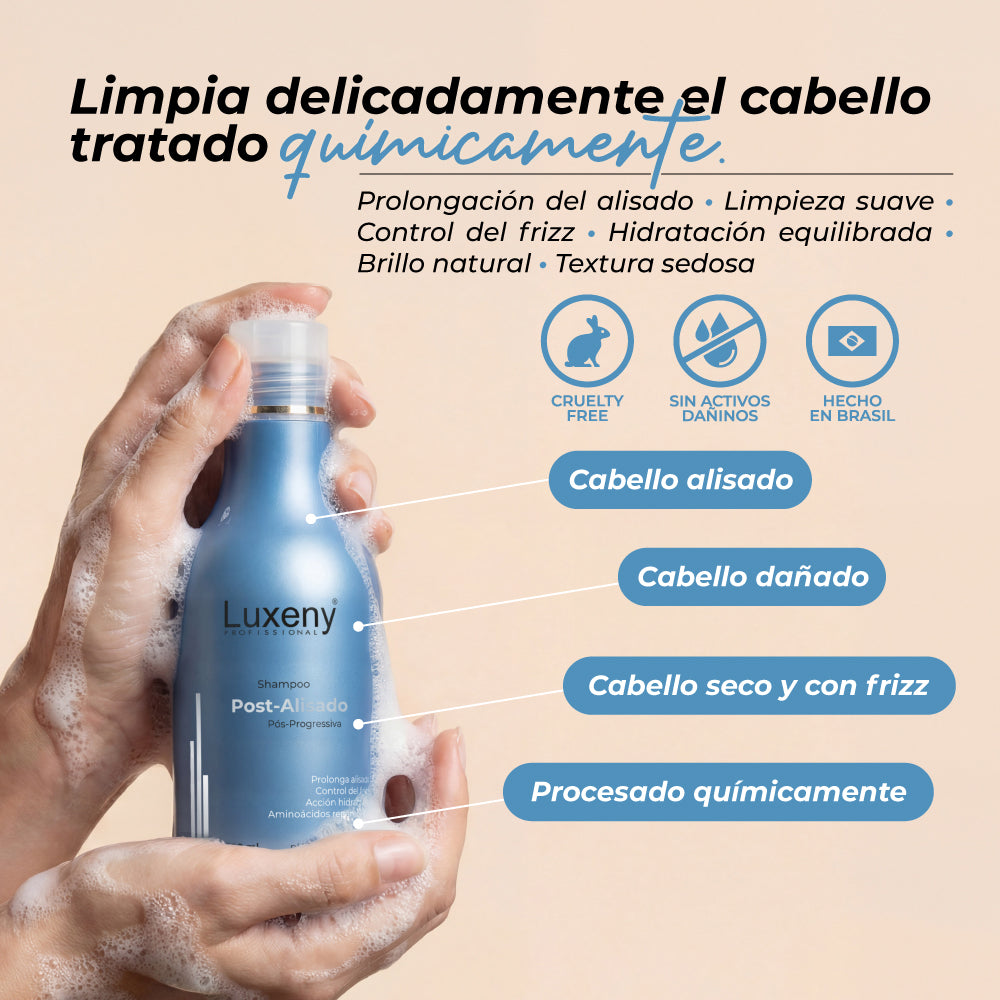 Shampoo Post Alisado 300ml Luxeny