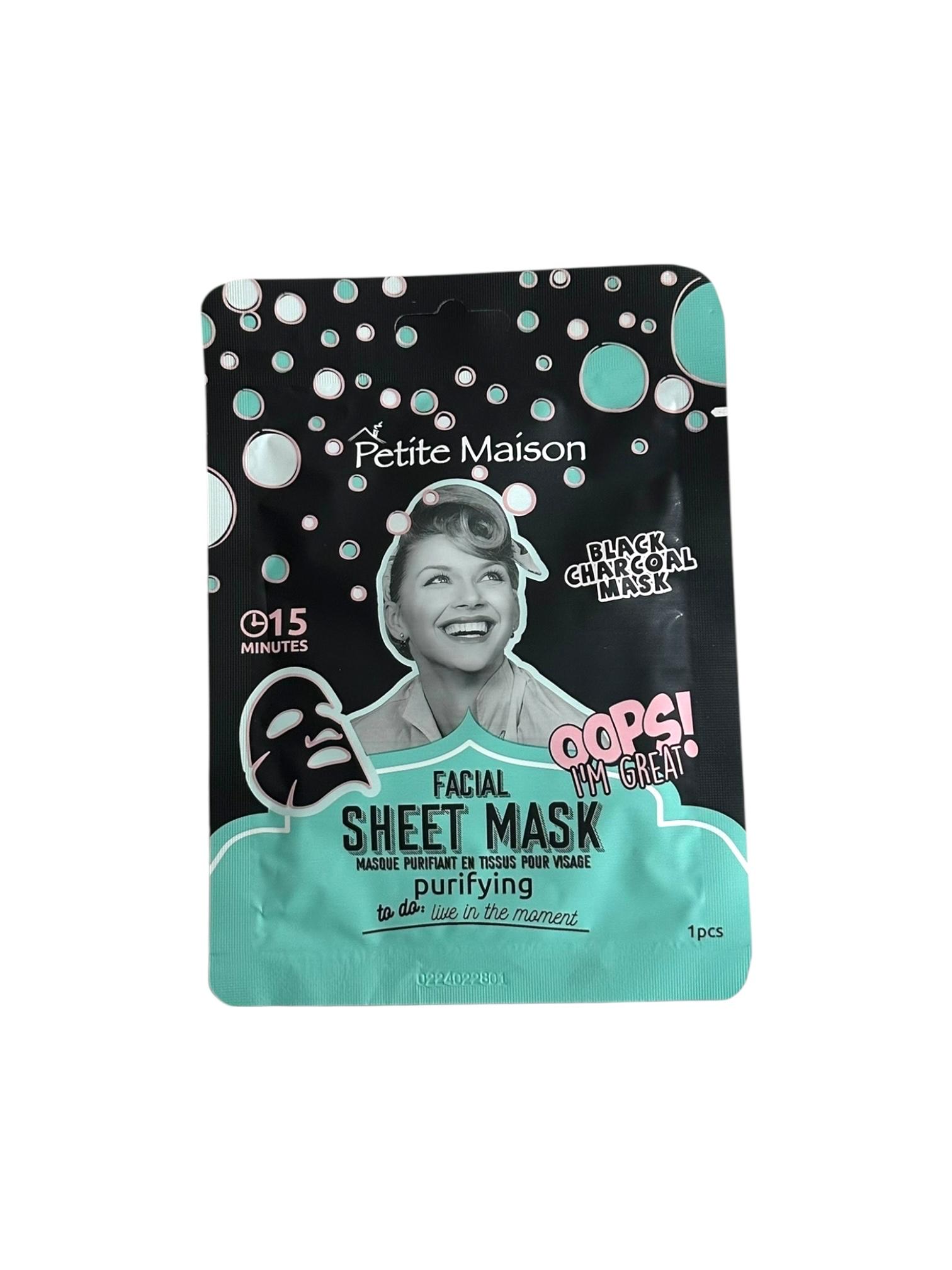 Mascarilla Facial Con Carbon y Pomelo Purifying 25ml Petite Maison