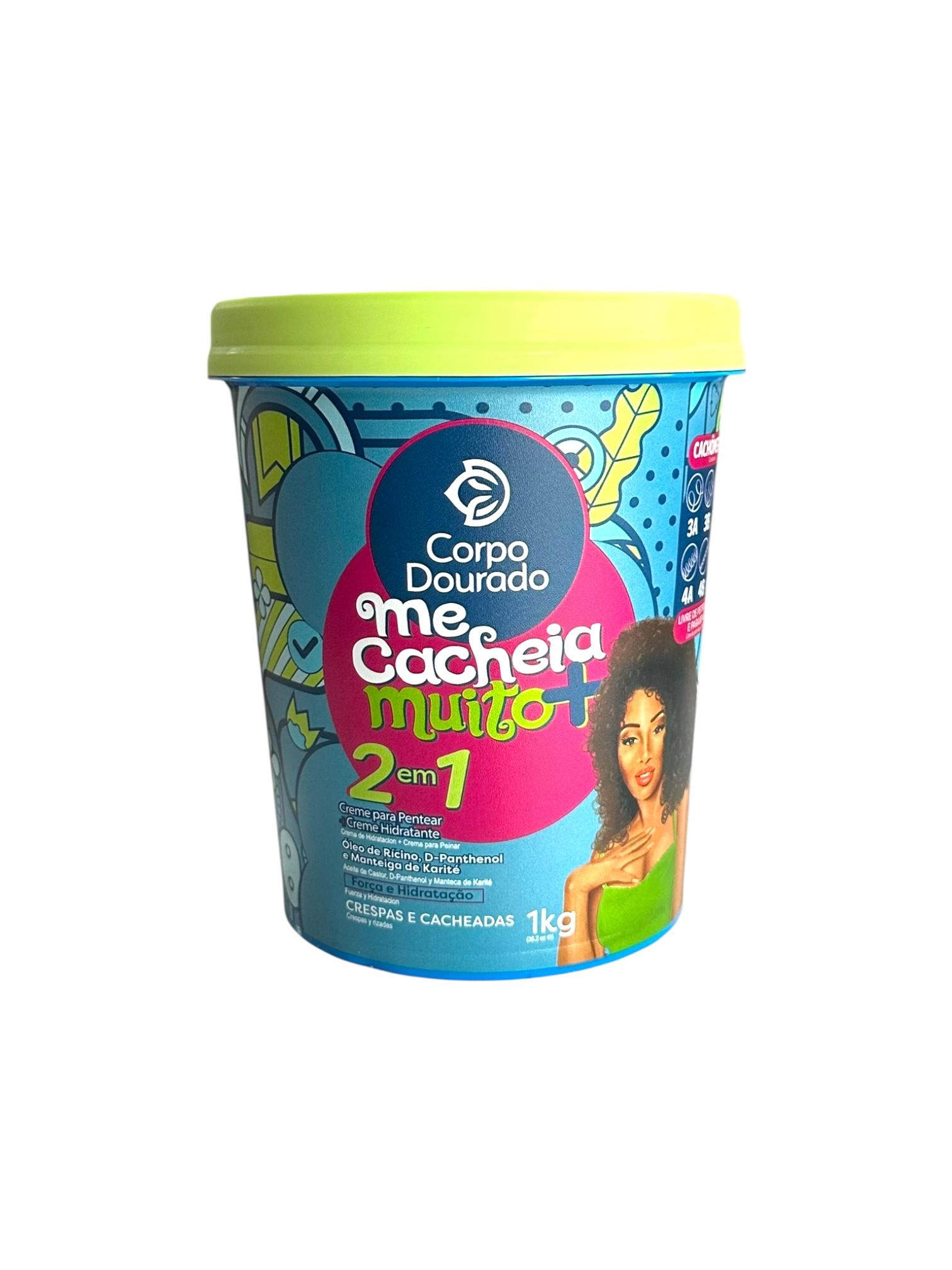 Crema Capilar de Me Cacheia Muito Mais 1Kl Corpo Dourado