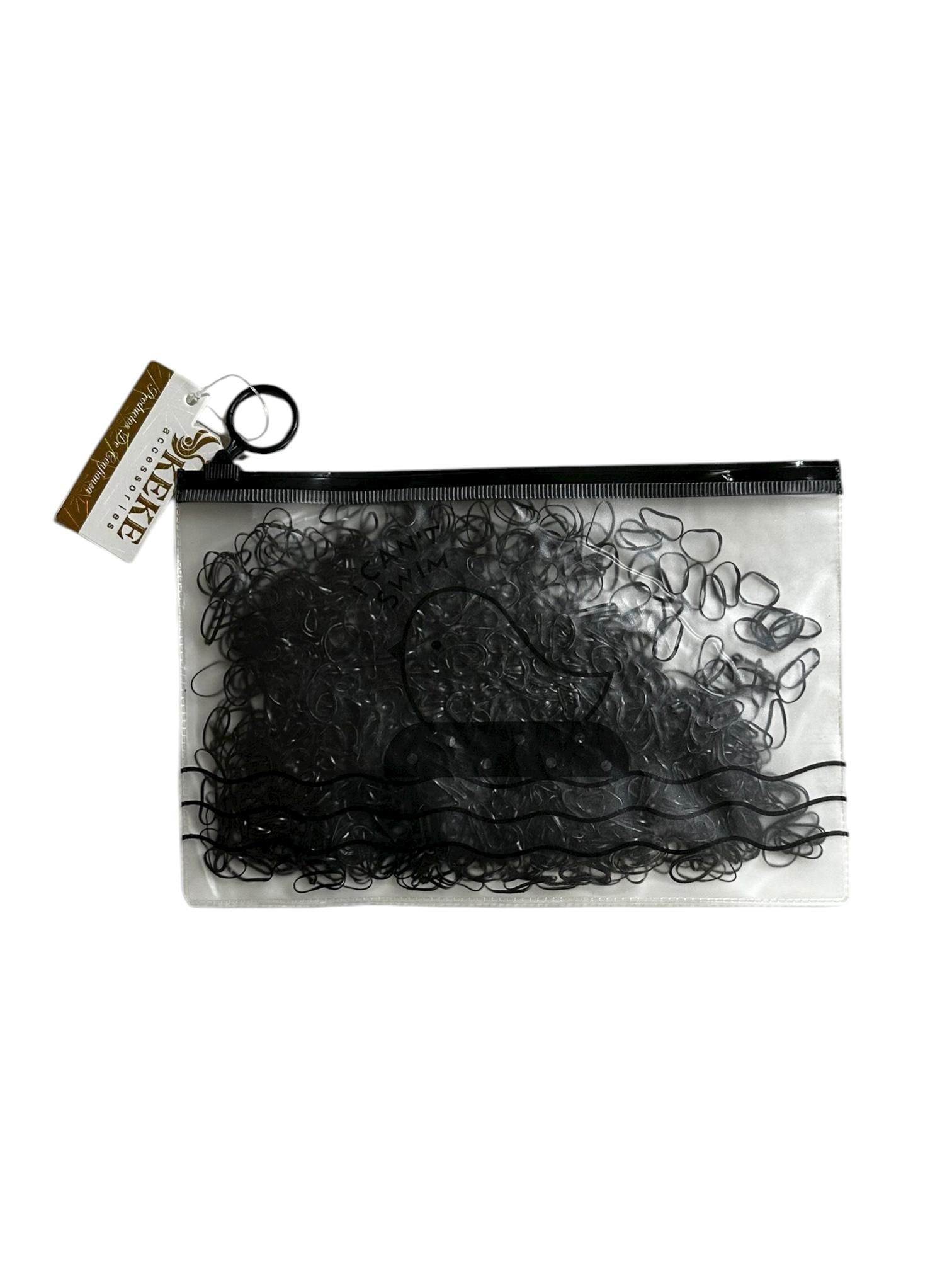 Ligas elásticas para el cabello color negro 250ud