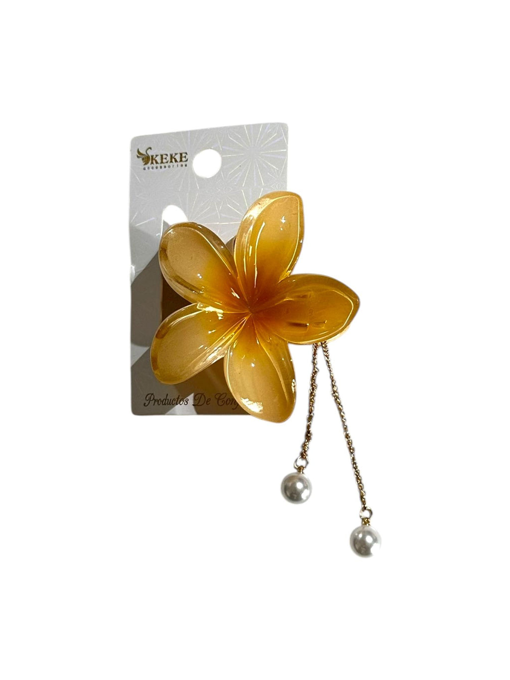 Pinza flor hawaiana con accesorio colgante