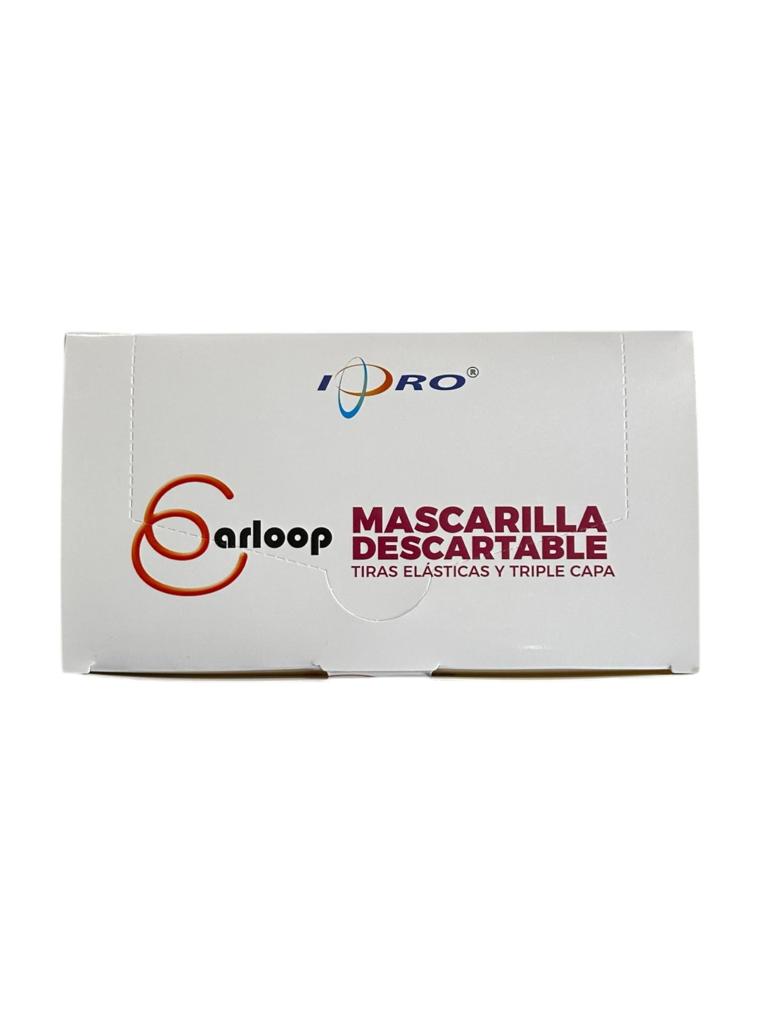 Mascarillas rosadas tres pliegues 50UD Earloop