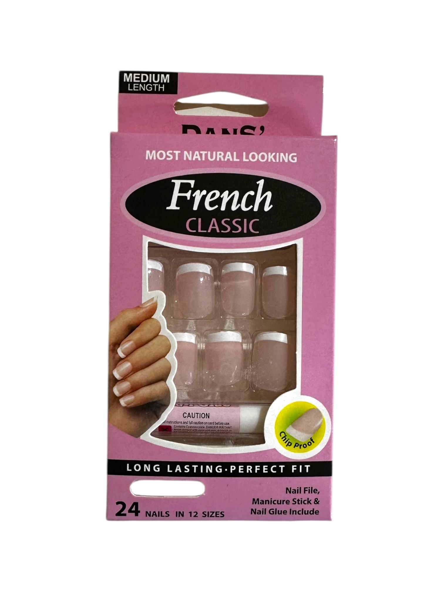 Set De Uñas Postizas French Classic Dans