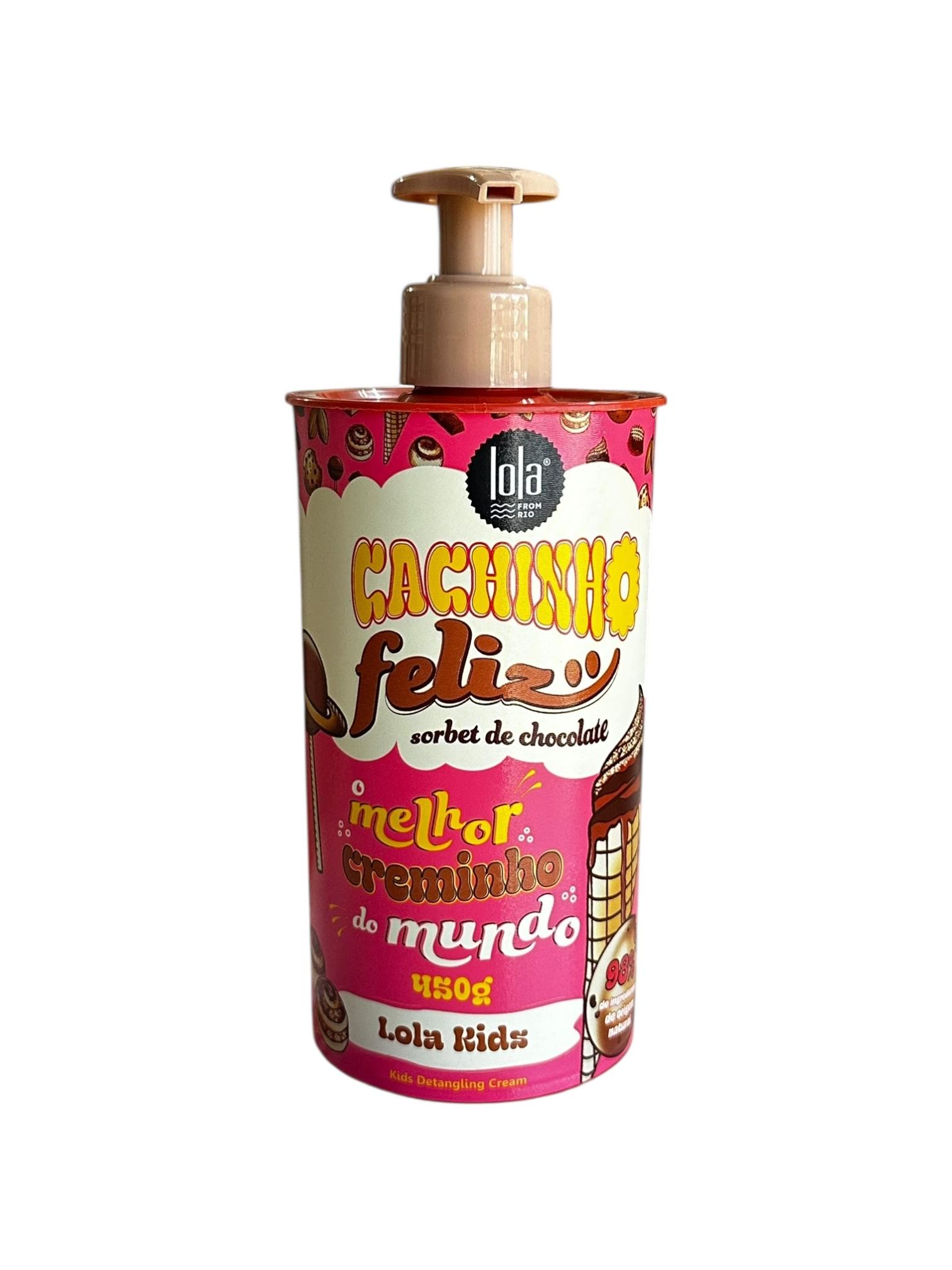Crema Para Peinar Kids Chocolate Cachinho Feliz450g Lola Cosmetics