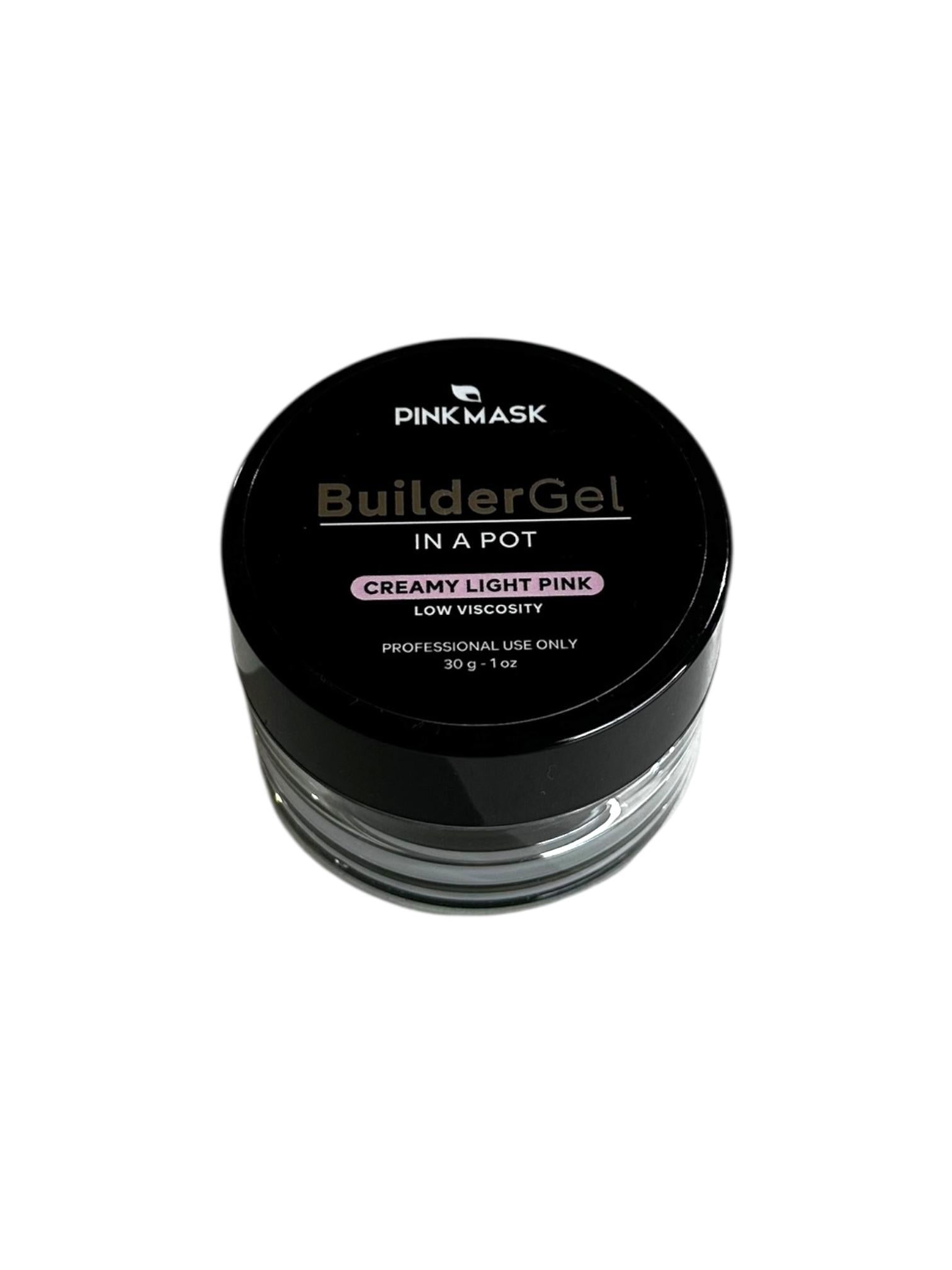 Builder Gel Pote Creamy Light Pink 30G Pink Mask