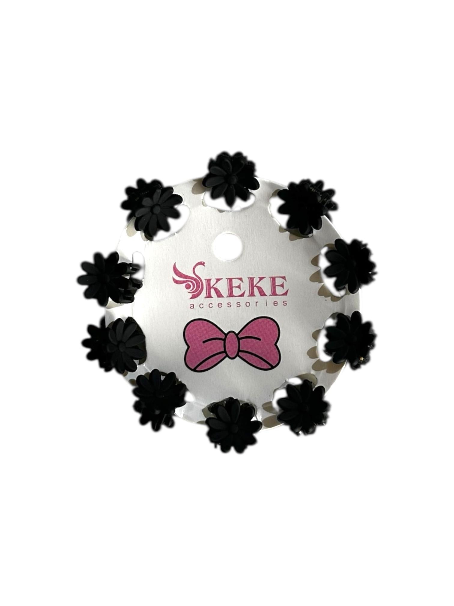 Mini Pinzas Flor Para Niñas 10ud 1cm