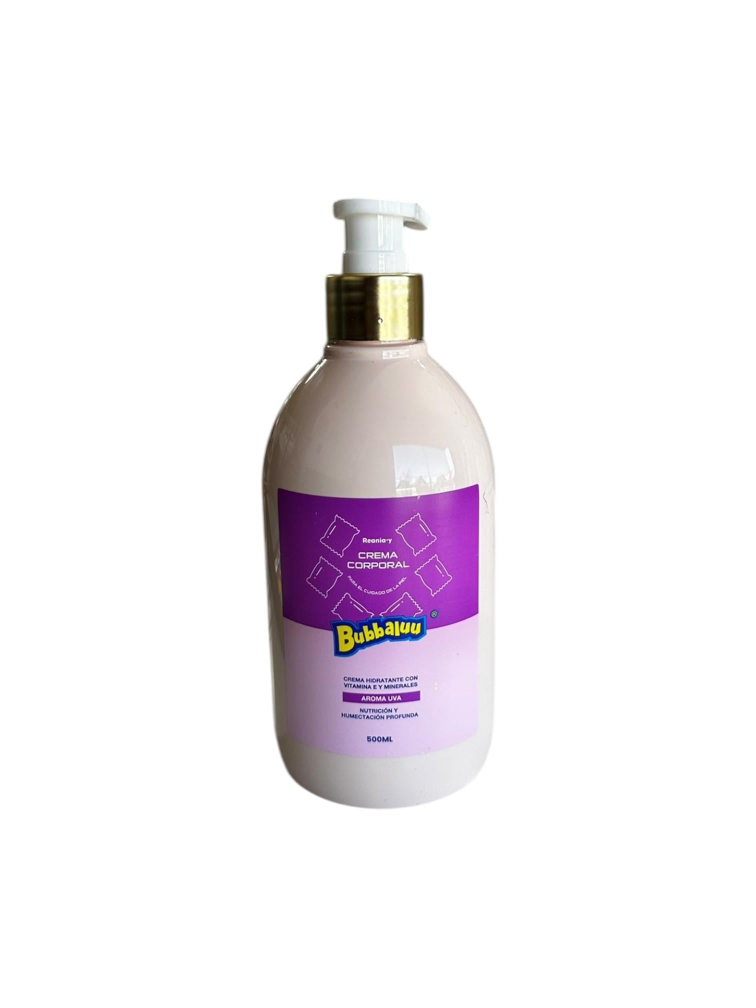 Crema Corporal Hidratante Uva 500ml Bubbaluu