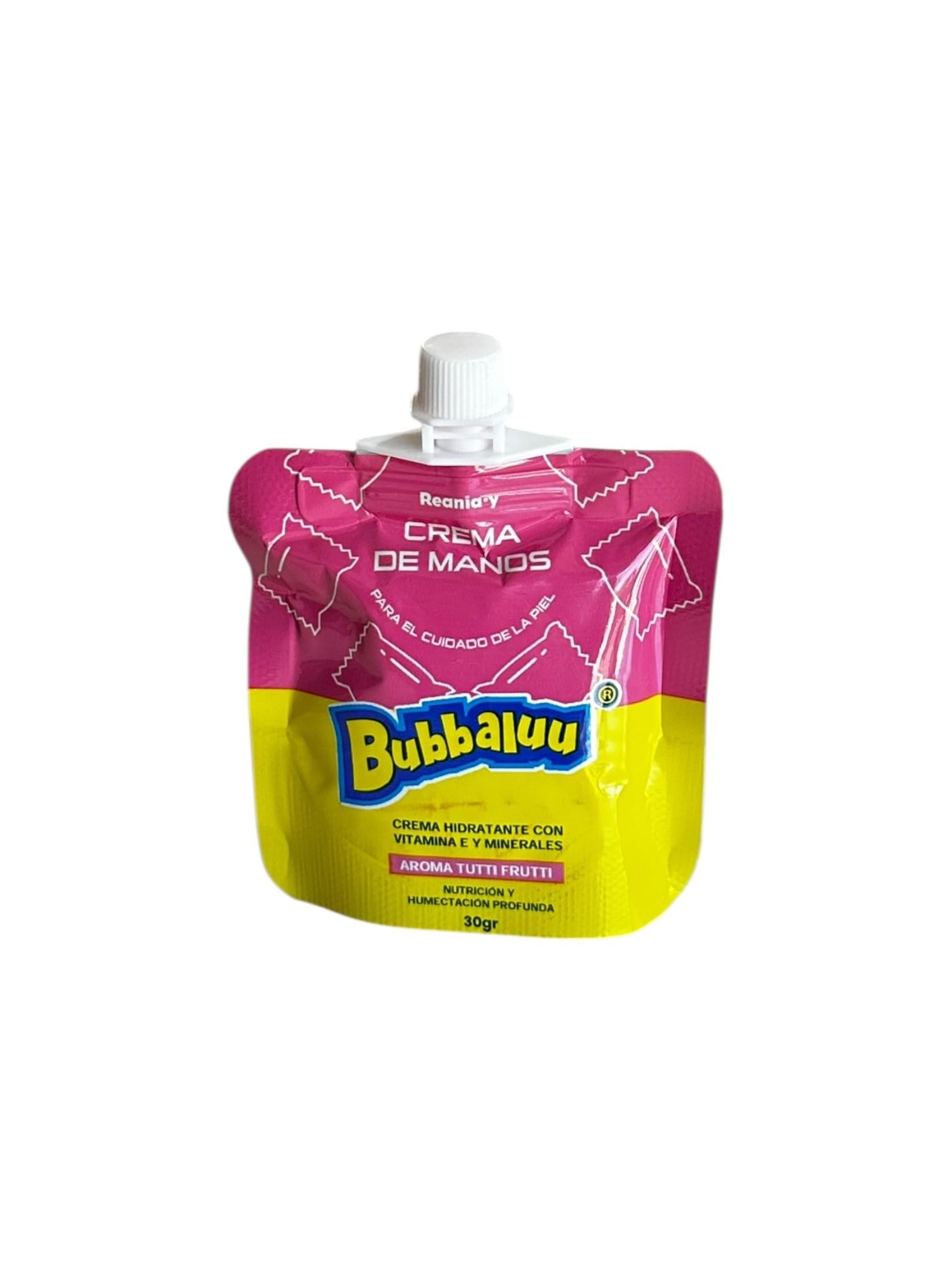 Crema de Manos Sachet Tutti Frutti 30gr Bubbaluu