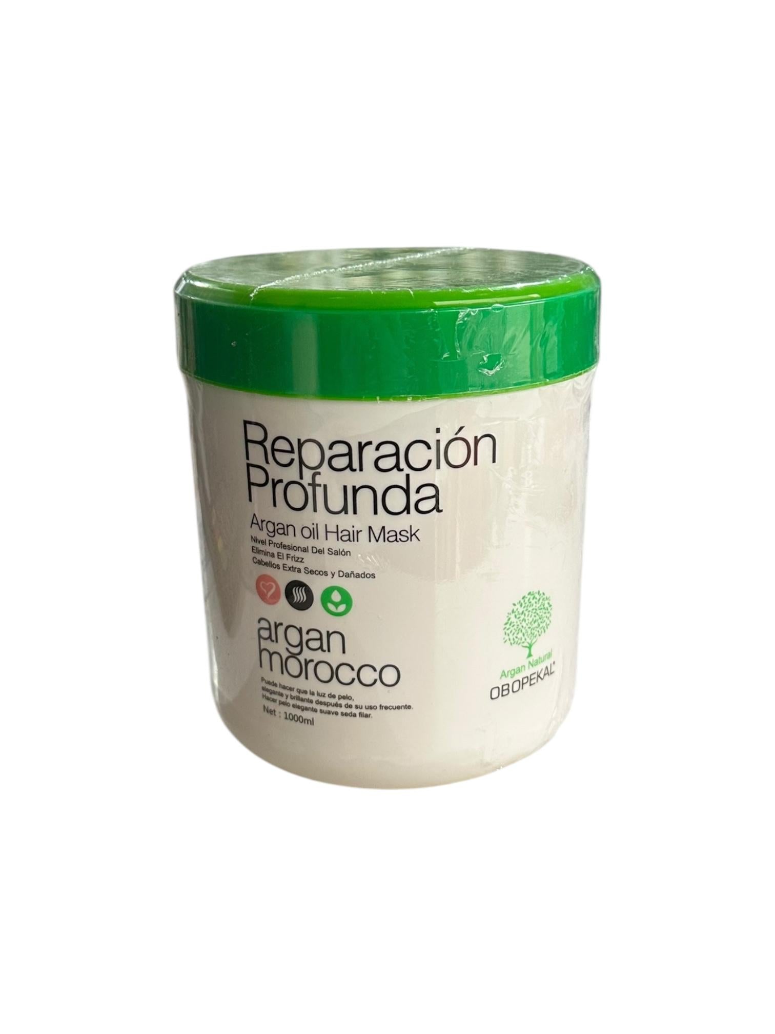 Mascara de masaje capilar Reparacion Profunda Argan oil Morocco 1K OBOPEKAL