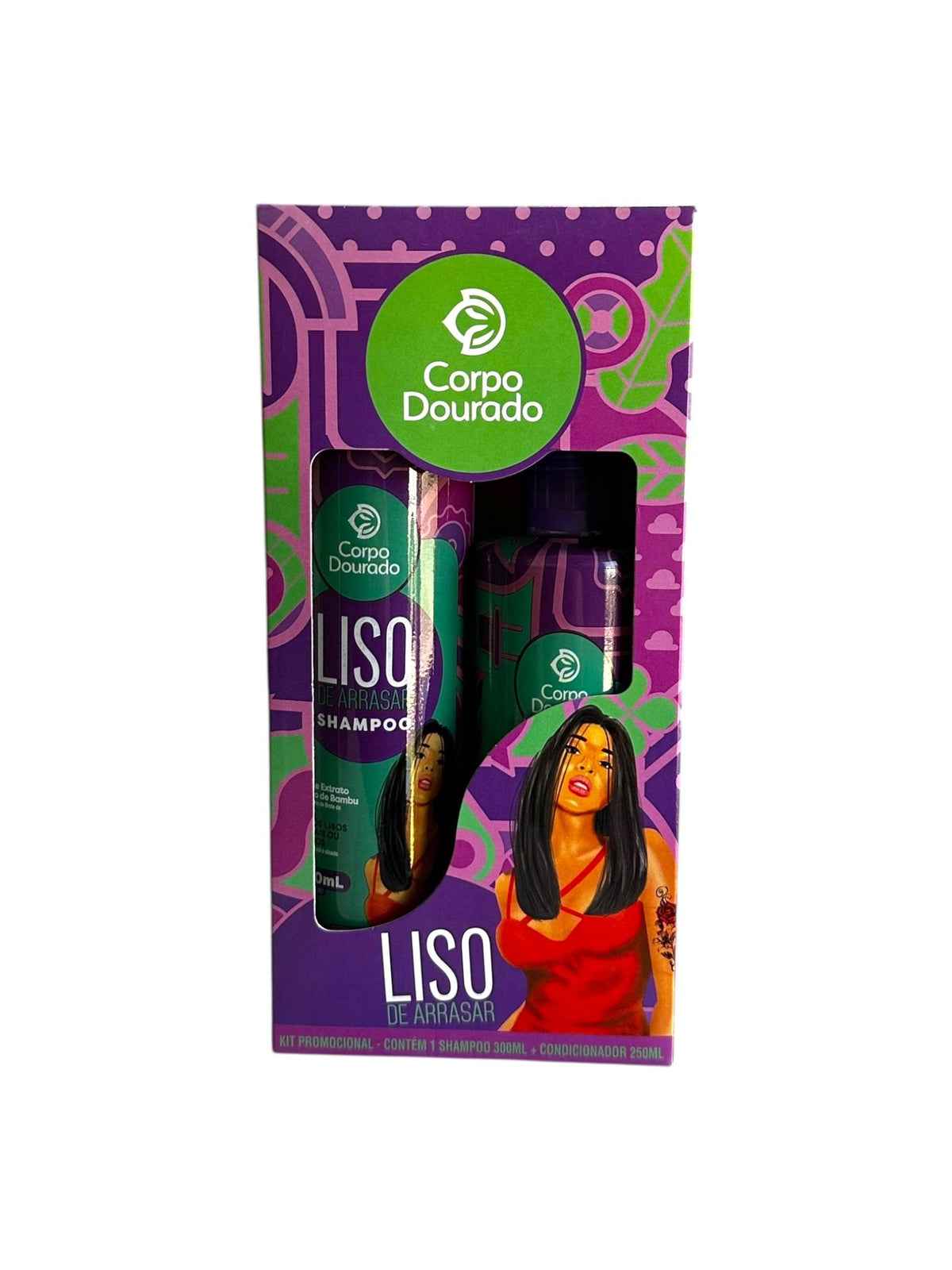 Kit Shampoo y acondicionador Liso de Arrasar Corpo Dourado