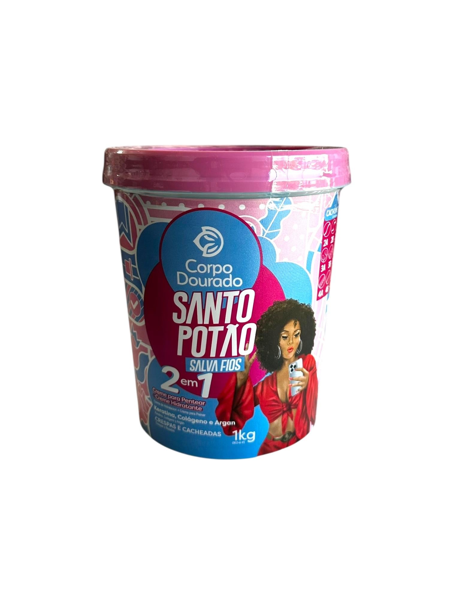 Crema Capilar Santo Potao 1Kl Corpo Dourado
