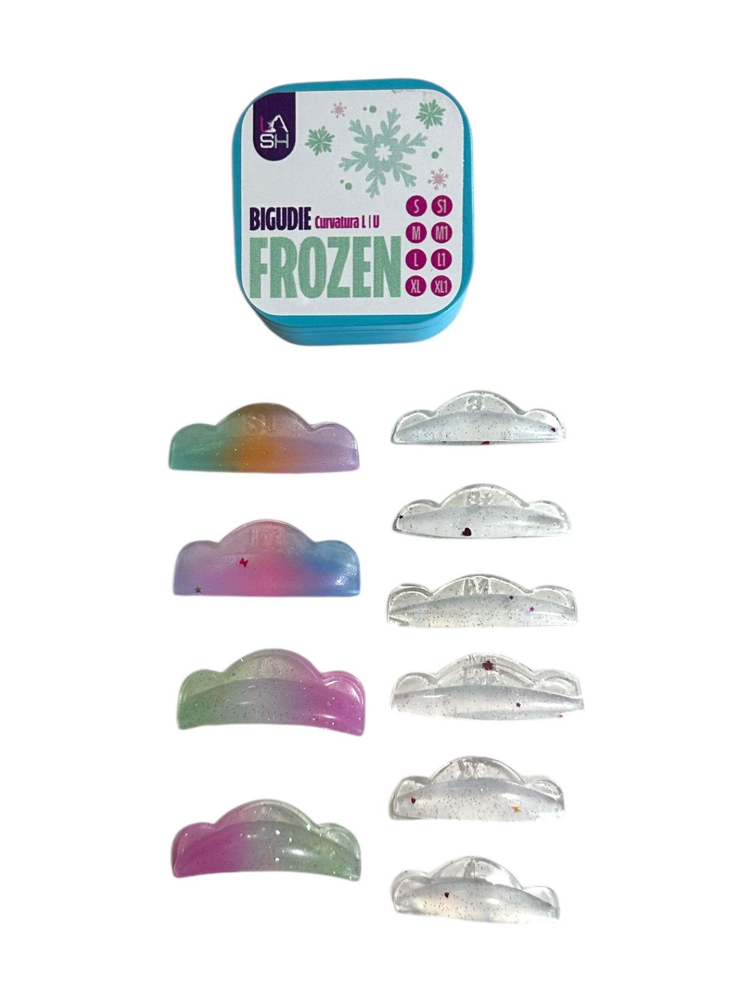 Bigudies Nube Glitter Frozen (10 Pares)