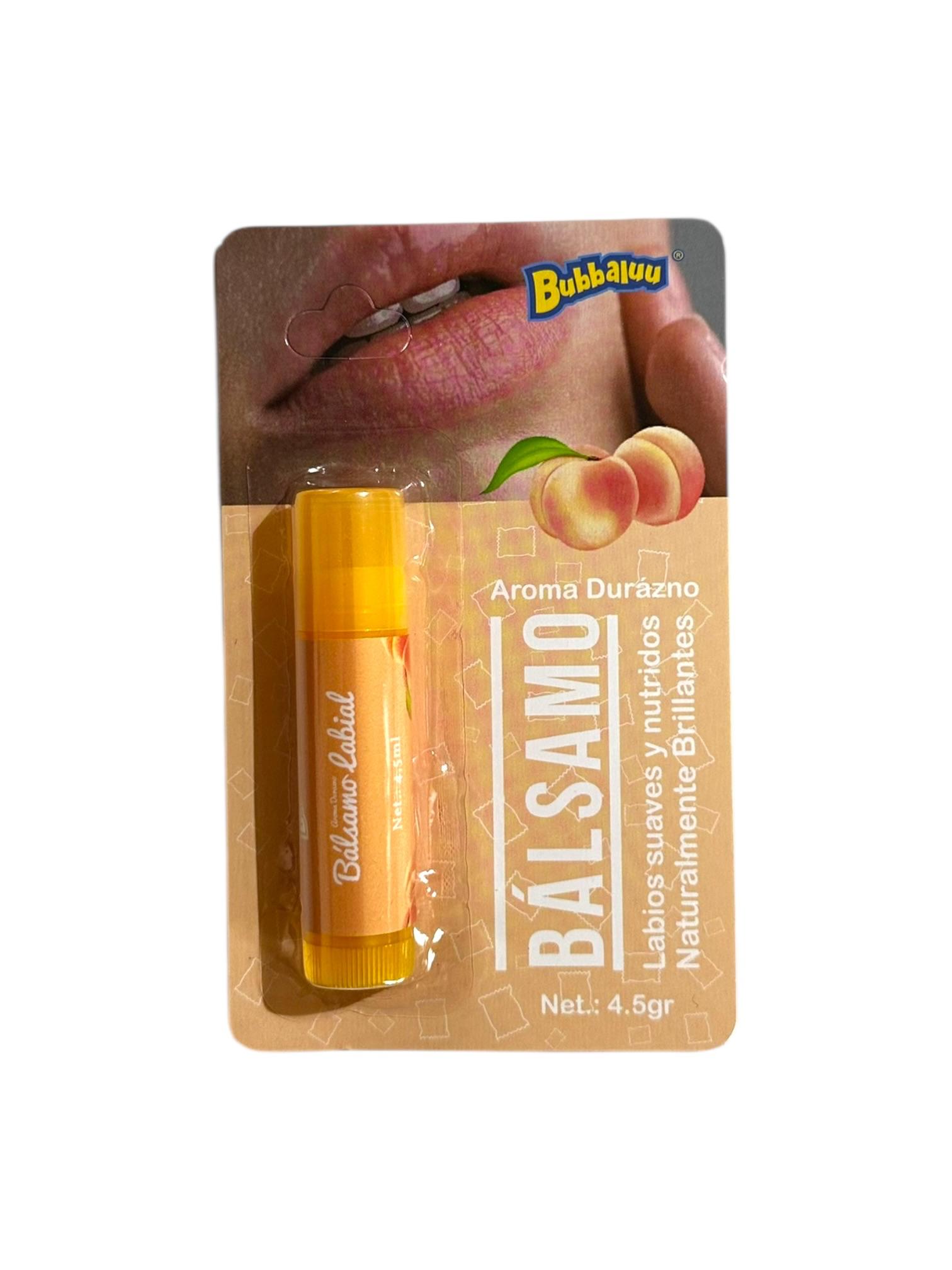 Balsamo Labial Durazno Bubbaluu