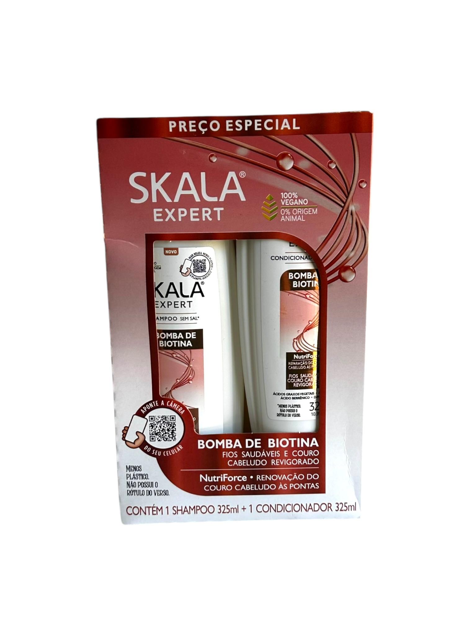 Kit Shampoo y acondicionar Bomba Biotina 650ml Skala