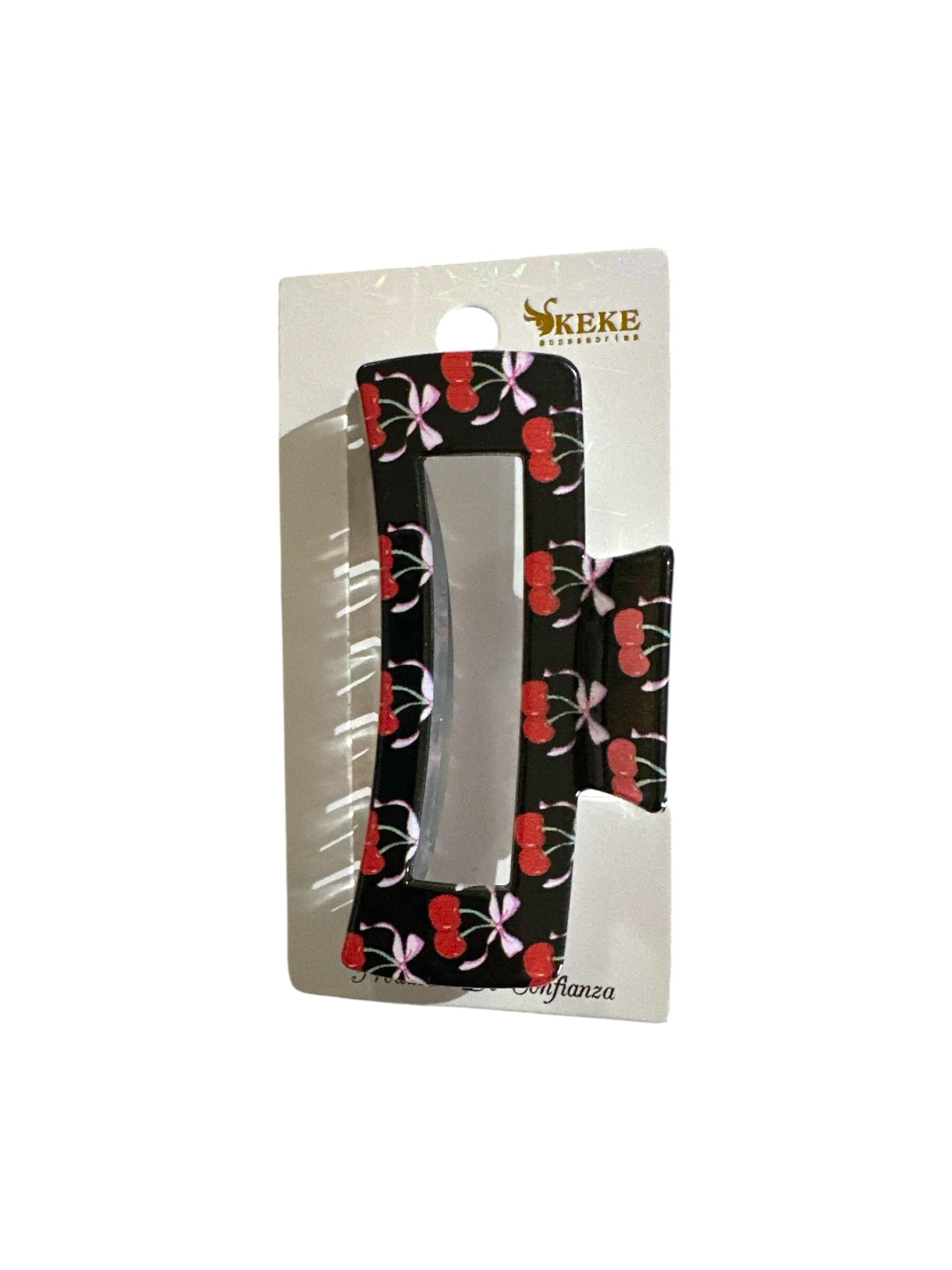 Pinza Rectangular con Diseño de Frutas