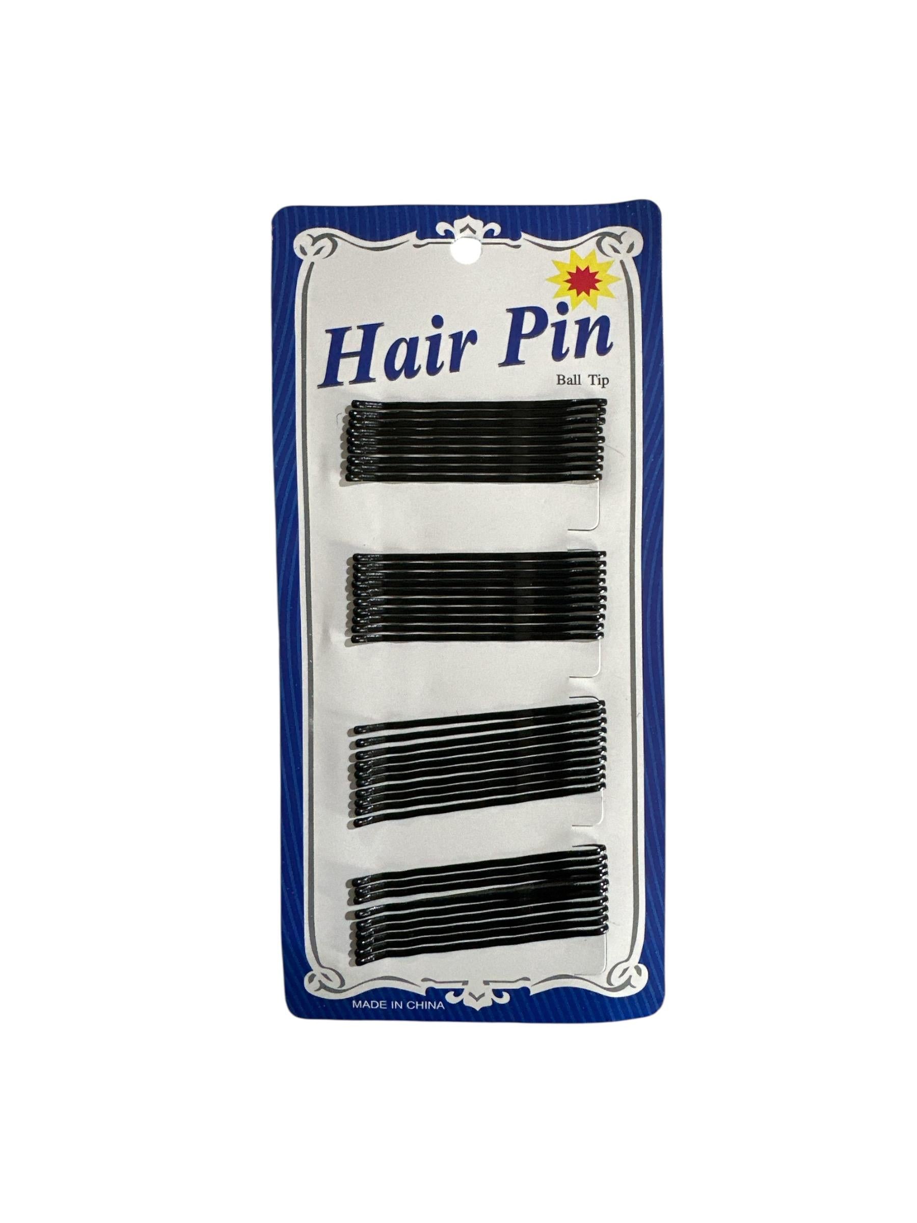 Horquillas Negras Lisas 36pcs 6cm