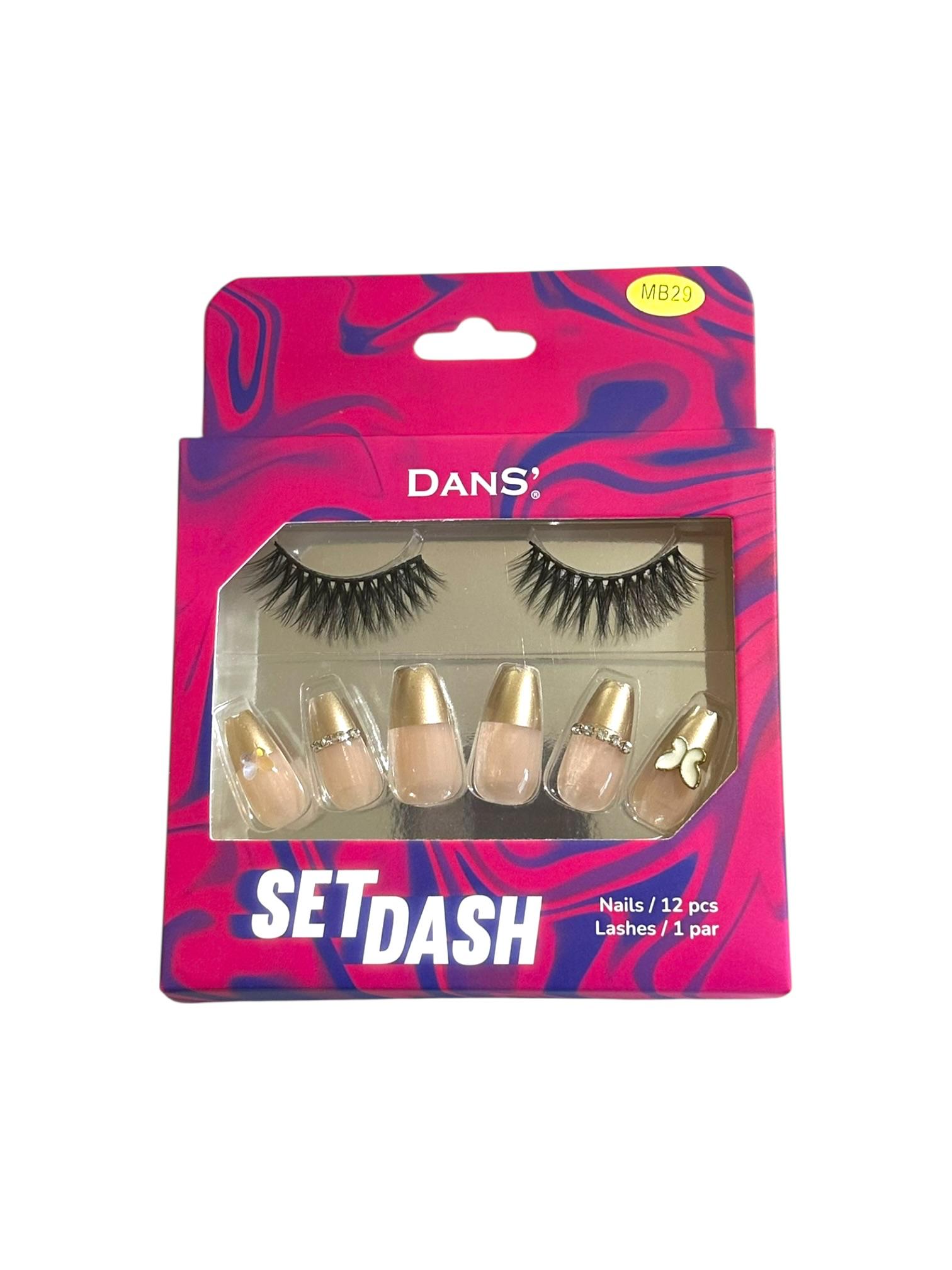 Set De Uñas y Pestañas Postizas MB29 Dans