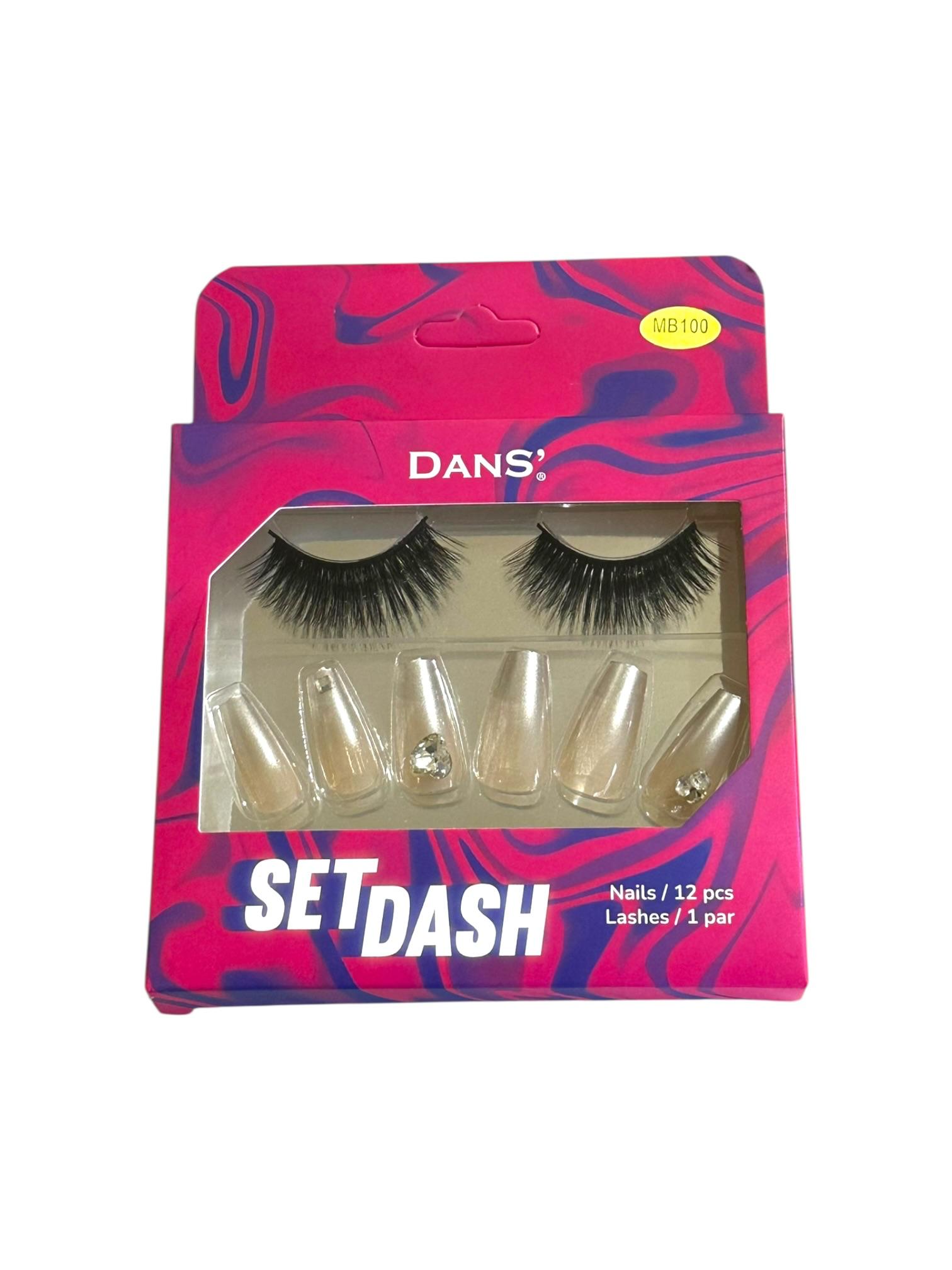 Set De Uñas y Pestañas Postizas MB100 Dans