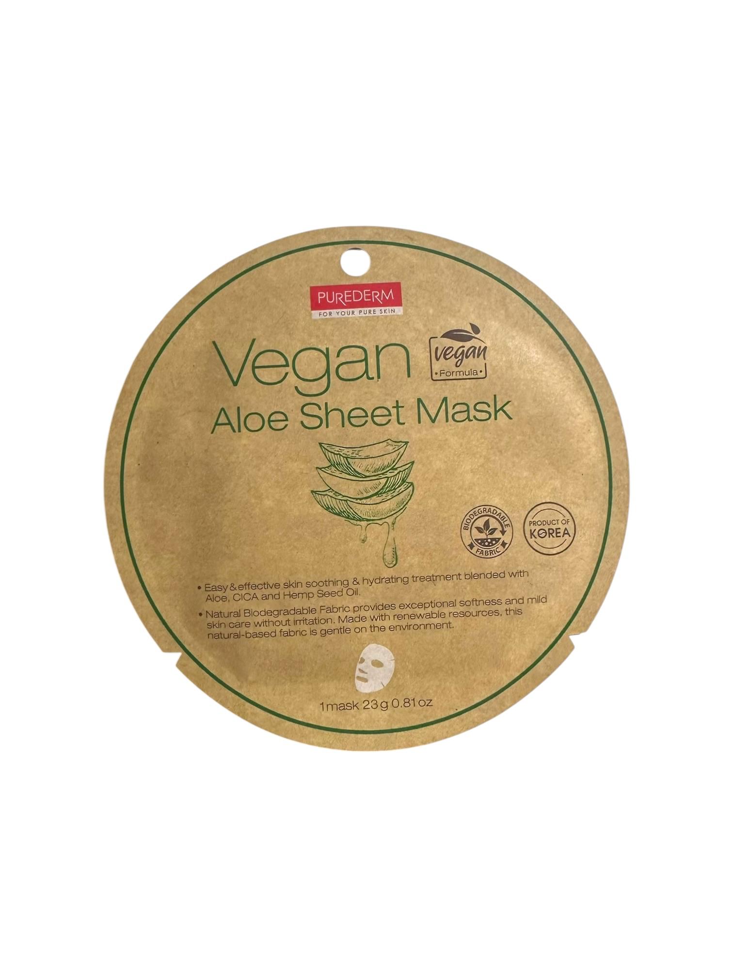 Mascarilla Vegana con Aloe 1ud  Purederm