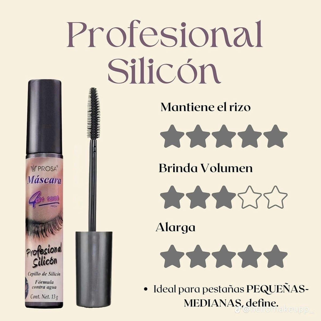Máscara de Pestañas Profesional Silicon Prosa