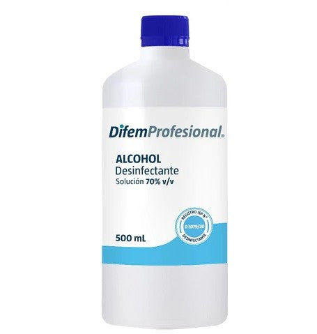 Alcohol Desinfectante Solución 70% 500 ML Difem