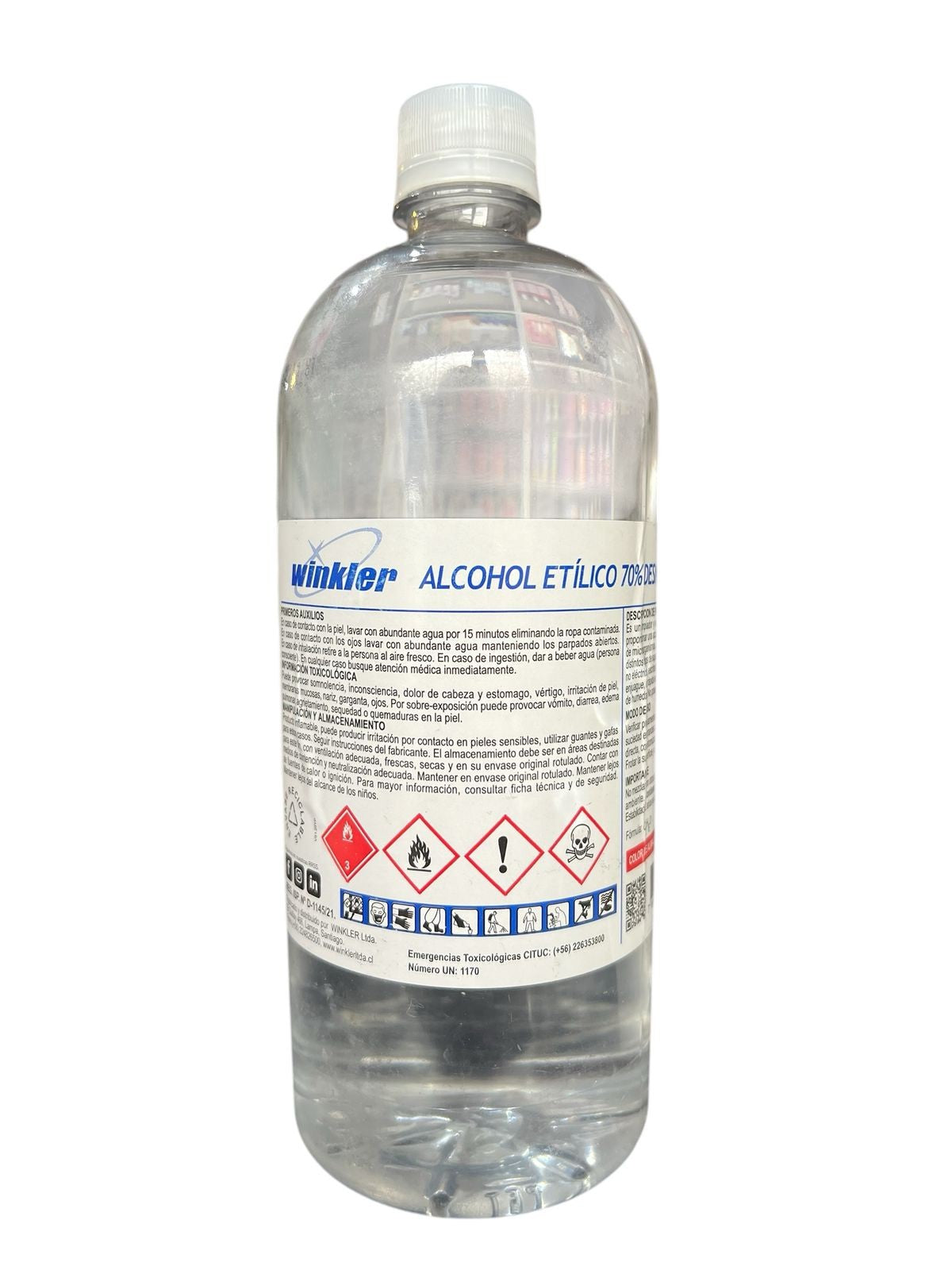 Alcohol Etílico 70% Desnaturalizado 1L Winkler