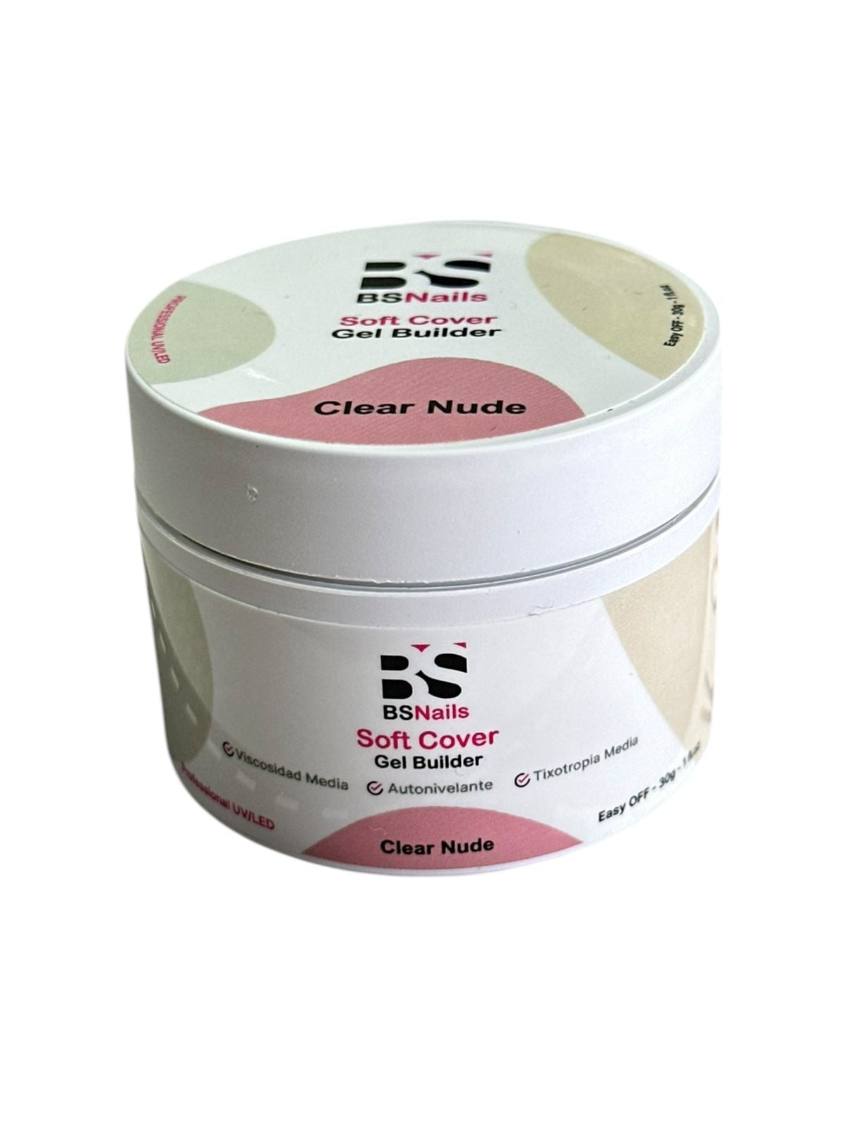 BSNAILS GEL BUILDER SOFT COVER GEL CLEAR NUDE -30 ML