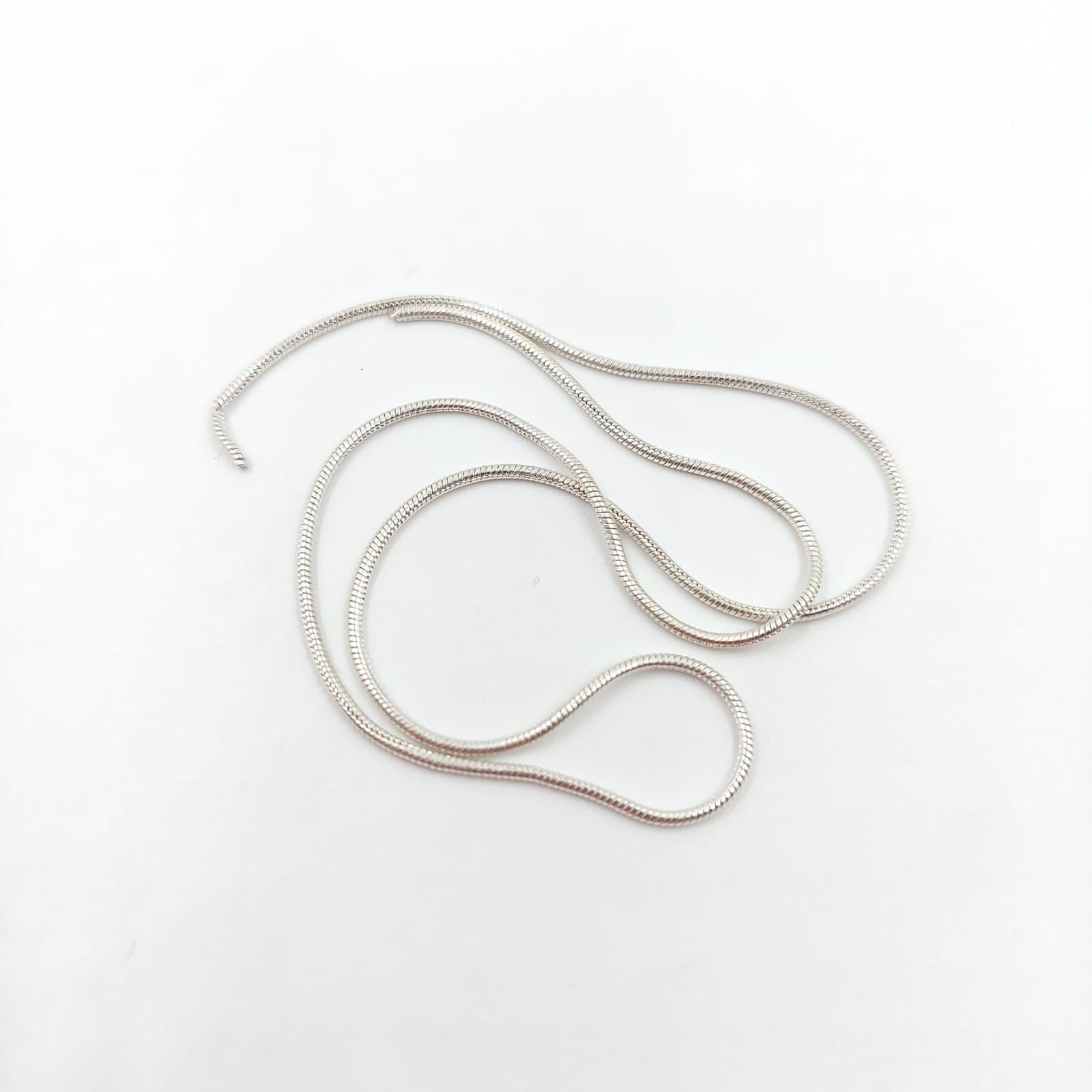 Cadena individual plateado
