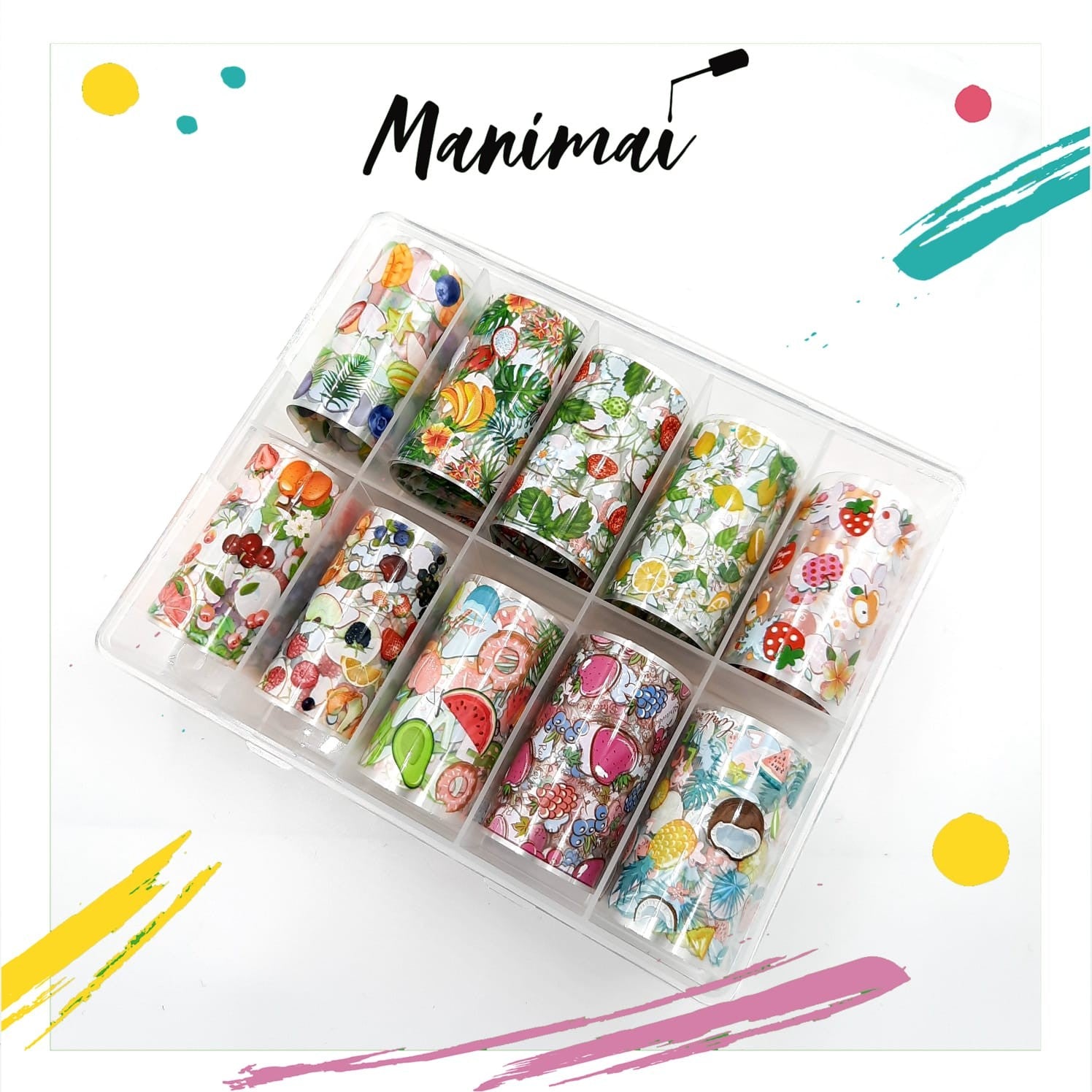 Caja foil frutas