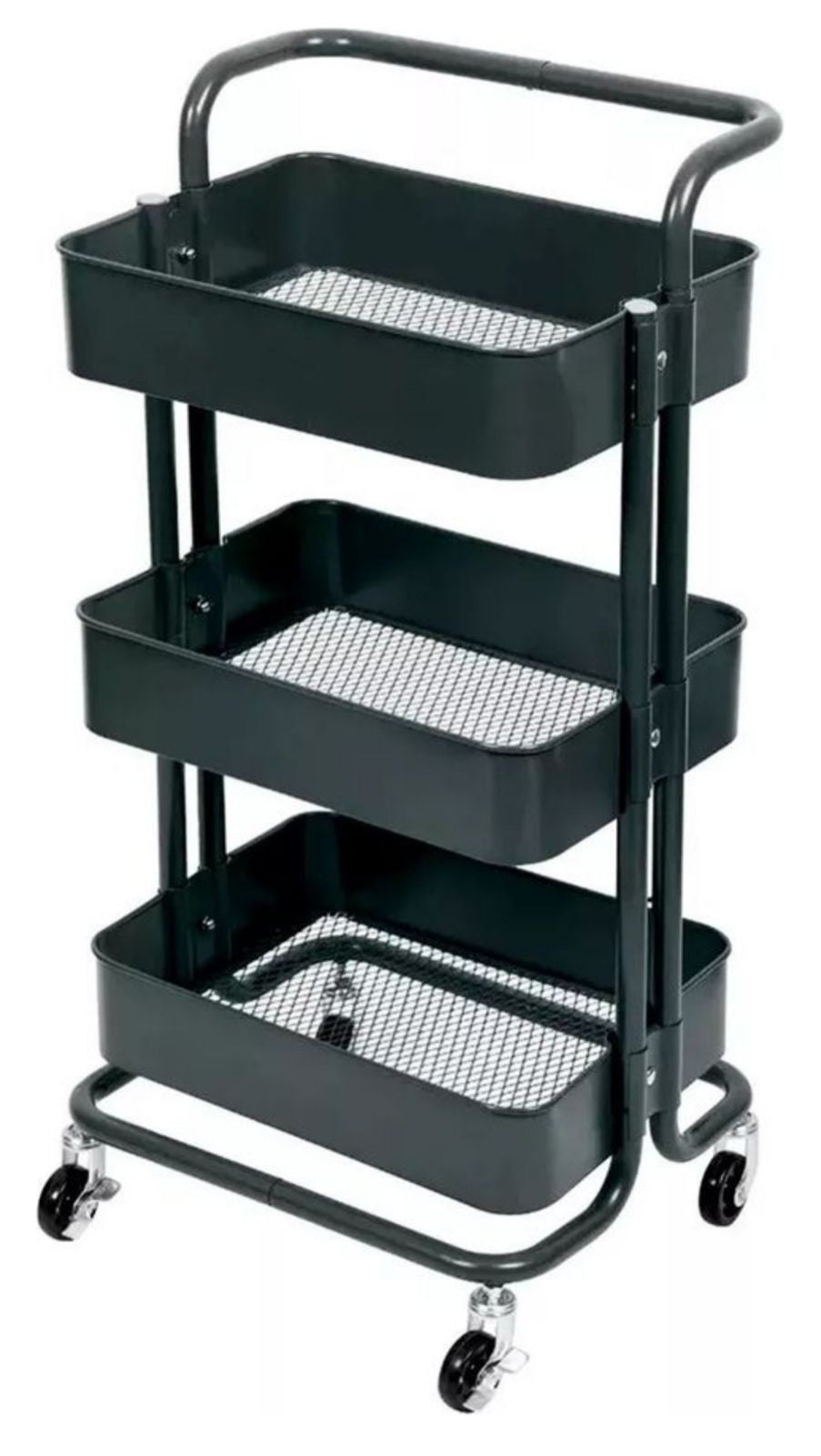 Carrito Organizador De Metal Negro