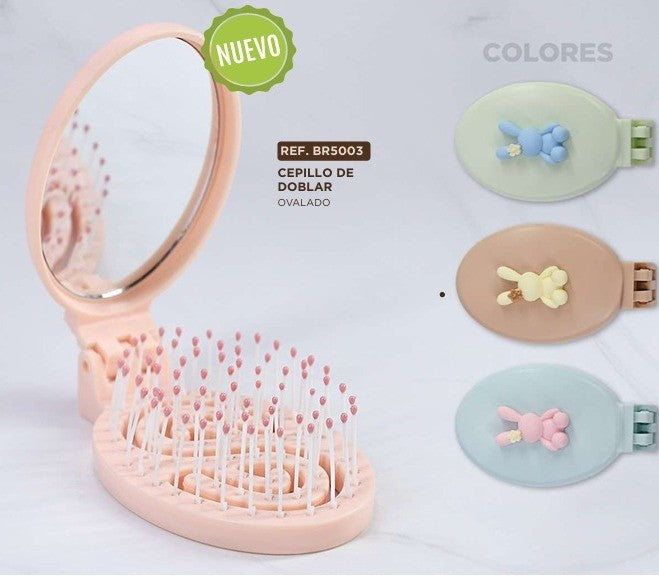 Cepillo con espejo retractil ovalado Pfiffery