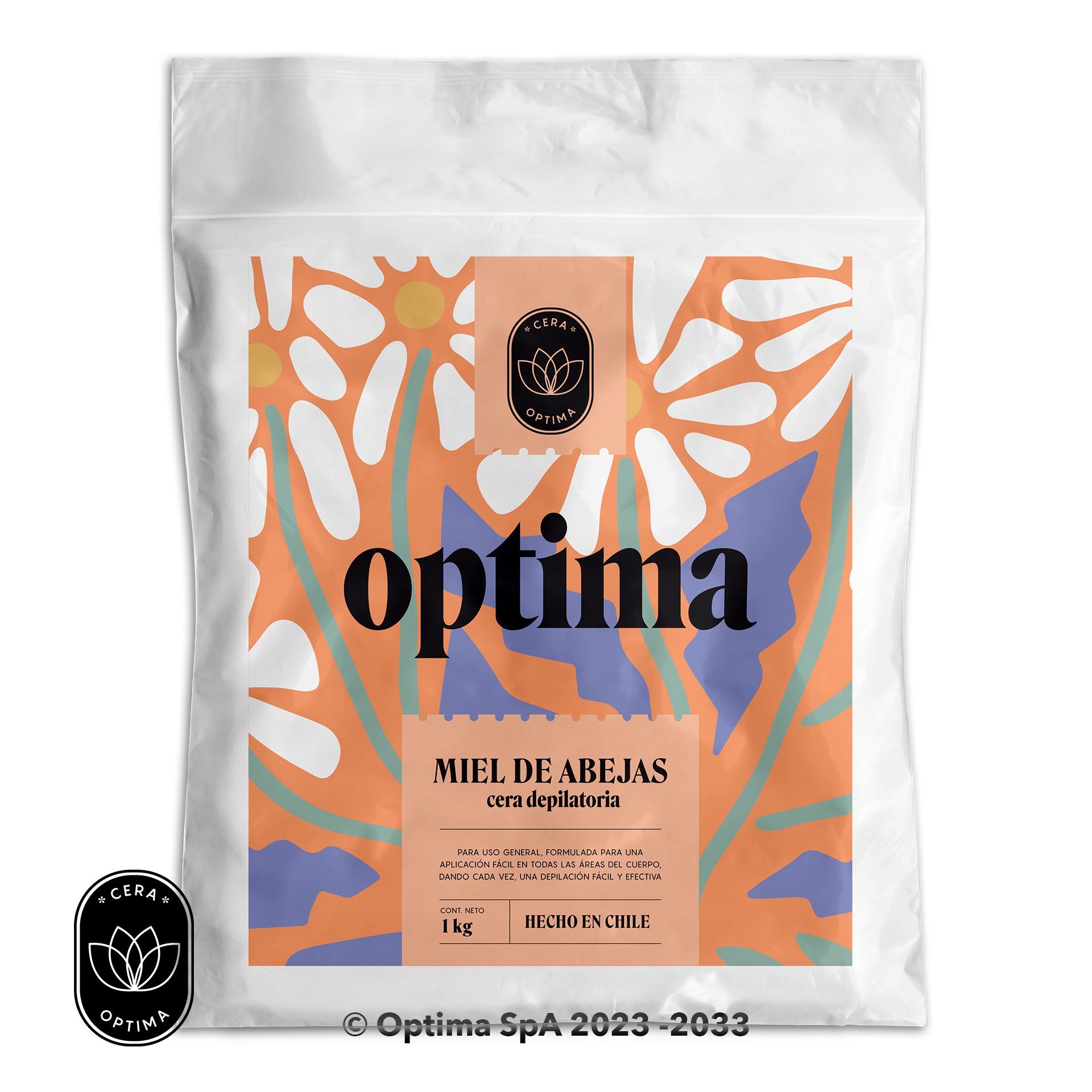 Cera Depilatoria Miel 1KG Optima