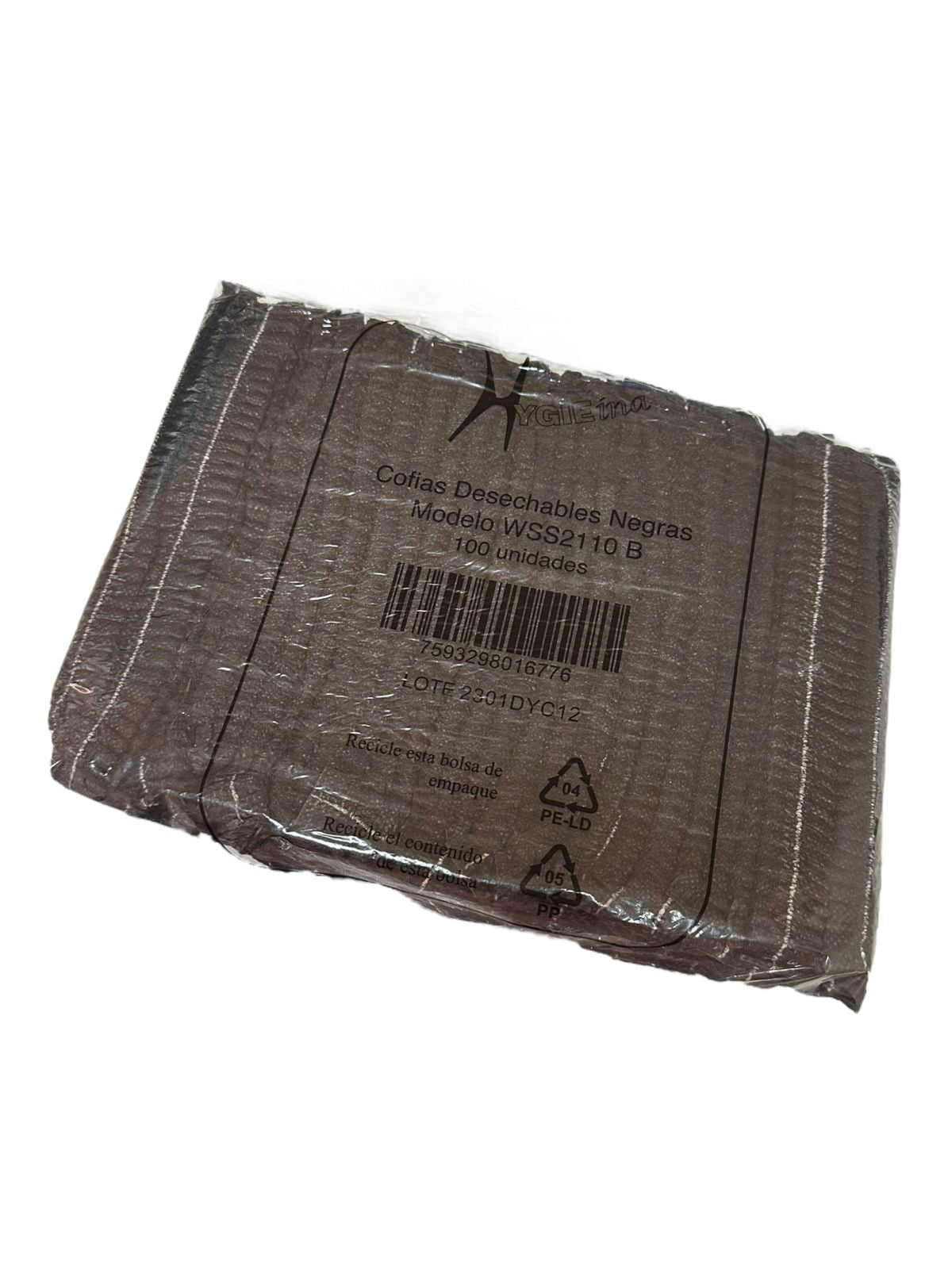 Cofias Negras 100 ud