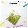 Confeti mariposa verde metalico