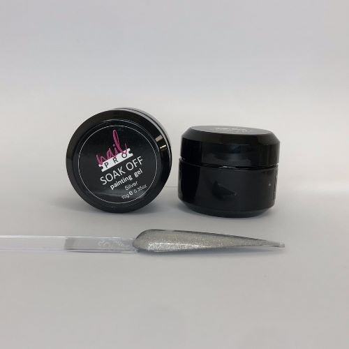 Gel Paint Plateado Nail Pro