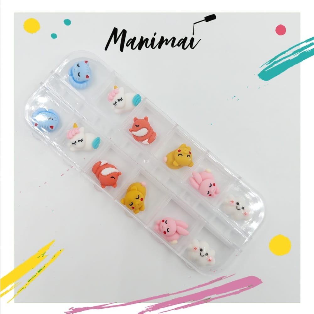 Dijes animales kawaii (12ud)